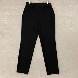 Talbots Dress Pants Womens 12 32x30 Black Nylon Tapered Office Trousers